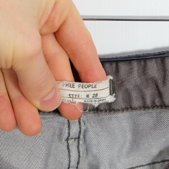 Free People Jeans Womens W 28 Gray Bleached Graded Jogger Lightweight Stretch - Picture 8 of 9